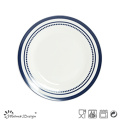 Placa de cena de porcelana de 26,5 cm con diseño de estilo Pop Decal